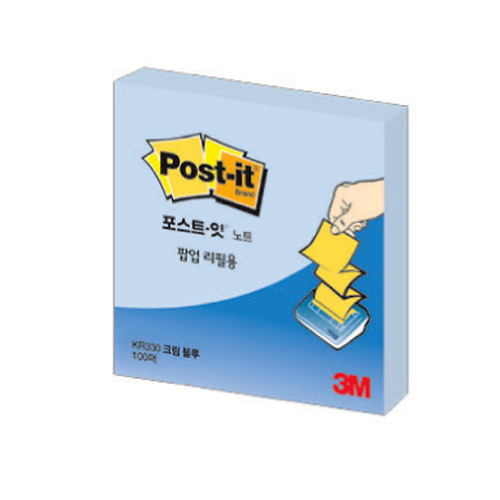 [3M] 포스트잇 팝업리필 KR-330(크림블루)