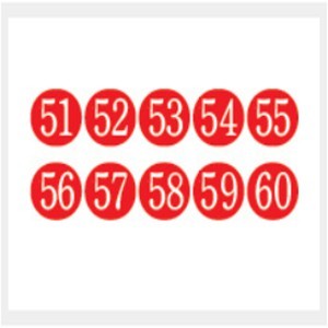 그린 안내표지판 표지판 GS-1455 표지판,안내표지판,아크릴표지판 (지름 35mm 적색 (51 ~ 60))