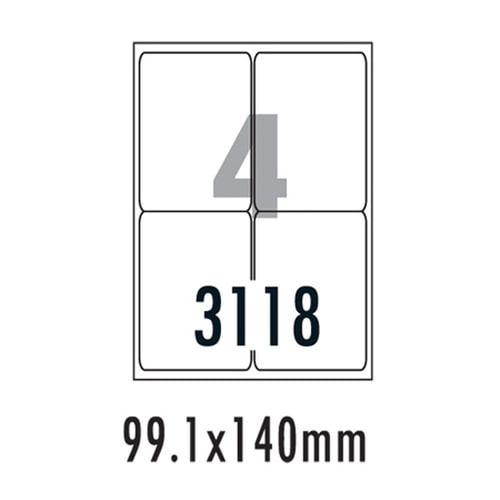 [폼텍]물류관리용라벨 LS-3118(100매/4칸)