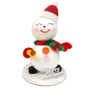 [종이공예] &quot;감성쫑이&quot; 크리스마스-빨강 모자 눈사람(5묶음)