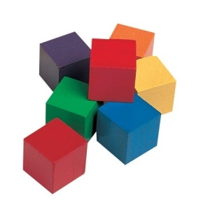 [러닝리소스] EDU 0136 1인치쌓기나무 One-Inch Wooden Color Cubes