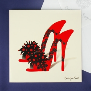[디자인소품] Red Asian Shoe Card