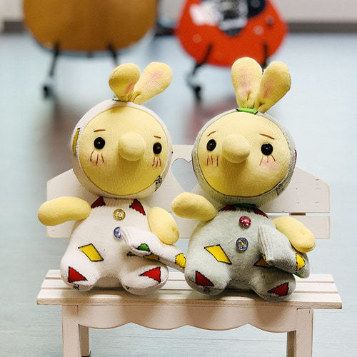파자마 토끼 양말인형 만들기 DIY 펠트공예 바느질