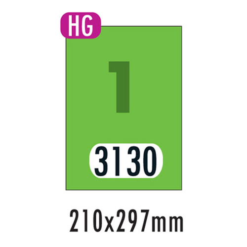 [폼텍]형광라벨 HG-3130 (10매/1칸/초록형광)