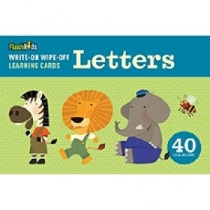 [학습교구] 쓰고 지울 수 있는 영어 플래쉬카드: 레터 (알파벳, 간단한 단어 익히기) Write-On Wipe-Off Learning Cards: Letters