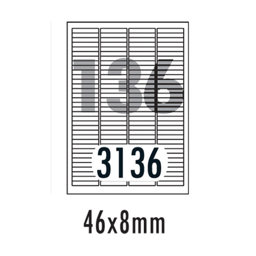 [폼텍] 분류표기용라벨 LS-3136(100매/136칸/46x8mm)
