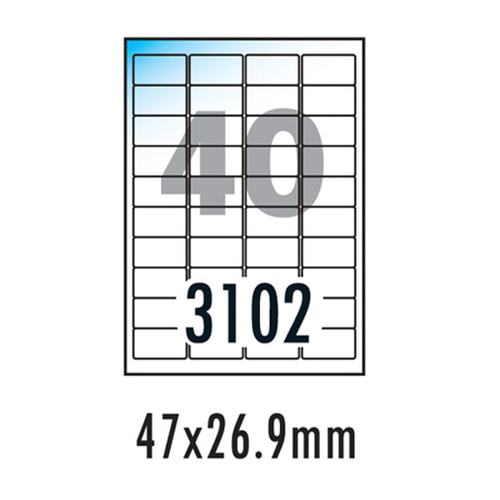 [폼텍]바코드용광택라벨 LB-3102 (100매/40칸)