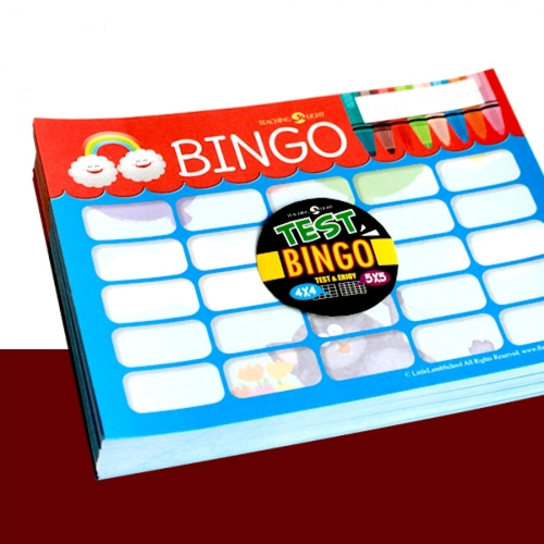 리틀램스쿨 영어교구 Test Bingo 5x5_Rainbow