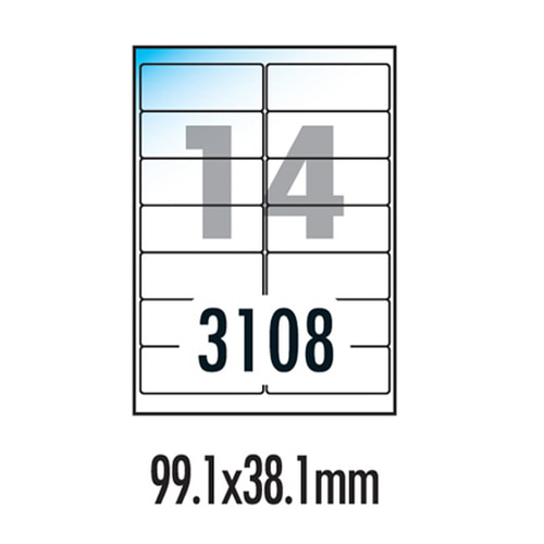 [폼텍]주소용광택라벨 LB-3108 (100매/14칸)