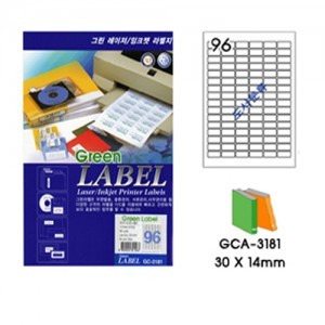 그린전산라벨 GCA-3181 라벨지,라벨,그린라벨지,라벨용지 (1팩/10장, 96칸, 도서제품분류)