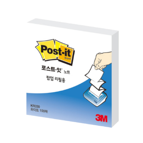 [3M]포스트잇 팝업리필 KR-330(76x76mm/100매/화이트)[2311170]단품