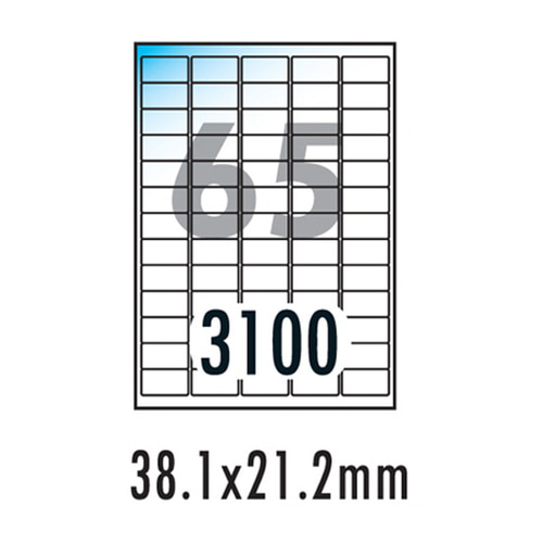 [폼텍]바코드용광택라벨 LB-3100 (100매/65칸)