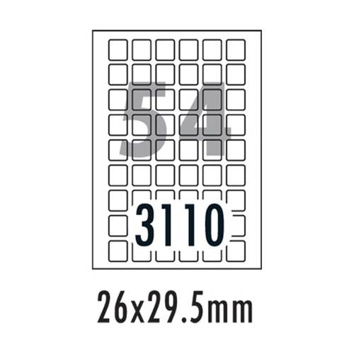 [폼텍]분류표기용라벨 LS-3110 (100매/54칸)