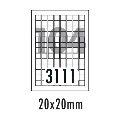[폼텍] 분류표기용라벨 LS-3111(100매/104칸/A4)