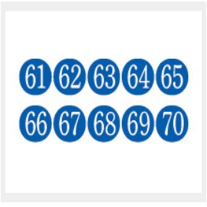 그린 안내표지판 표지판 GS-1406 표지판,안내표지판,아크릴표지판 (지름 35mm 청색 (61 ~ 70))