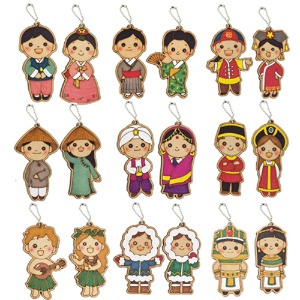 세계 전통 다문화의상 가방걸이(48종 택1)
