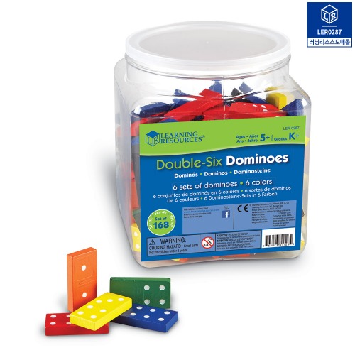 (러닝리소스) LER0287 칼라 도미노 버켓(168개) Color Dominoes in a Bucket